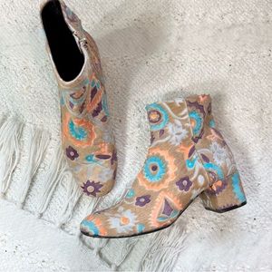AGL Multicolor Patterned Ankle Boots